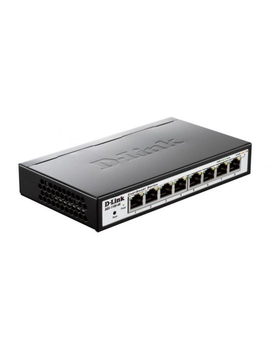 Switch d-link dgs-1100-08 8 porturi gigabit capacity 16gbps 8k mac D-link - 1