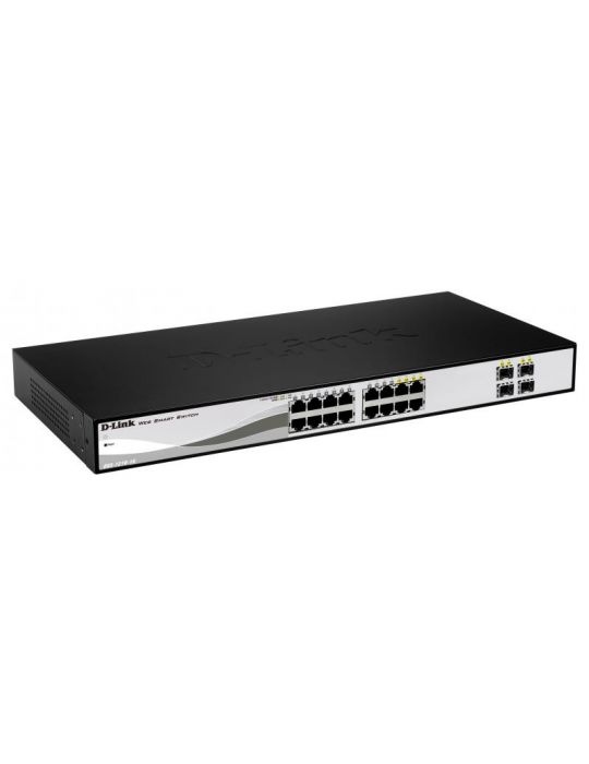 Switch d-link dgs-1210-16 16 porturi gigabit 4 porturi combo 1000baset/sfp D-link - 1