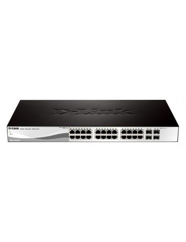 Switch d-link dgs-1210-28 24 porturi gigabit 4 porturi sfp capacity