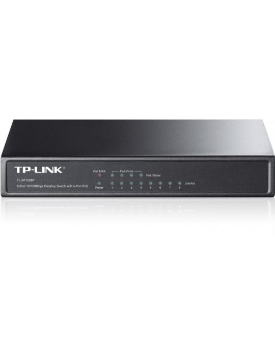Switch tp-link tl-sf1008p 8 porturi 10/100mbps 4 porturi poe metal Tp-link - 1