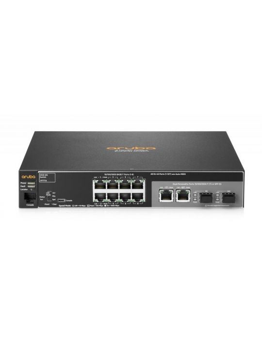 Hpe switch 2530 8 porturi gigabit 2 porturi dual-personality rackabillayer Aruba networks - 1