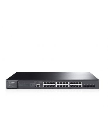 Switch tp-link t2600g-28mps(tl-sg3424p) jetstream 24-port gigabit l2managed poe+ switch with