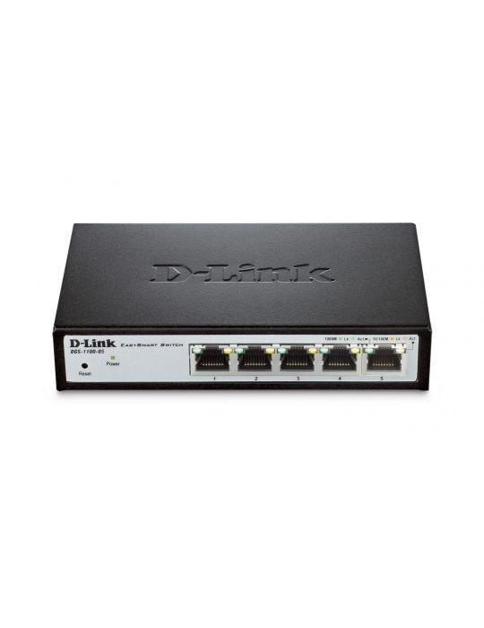 Switch d-link dgs-1100-05 5 porturi gigabit capacity 10gbps 8k mac D-link - 1