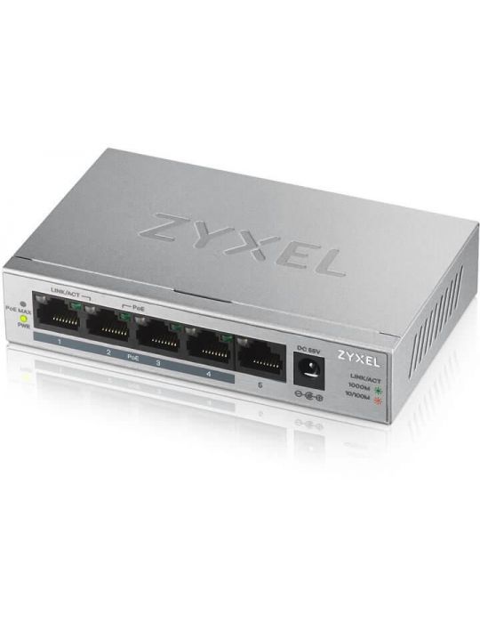 Zyxel gs1005-hp 5 port gigabit poe+ unmanaged desktop switch 4 Zyxel - 1