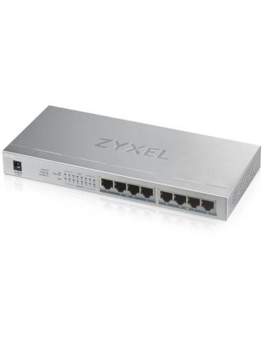 Zyxel gs1008-hp 8 port gigabit poe+ unmanaged desktop switch 8