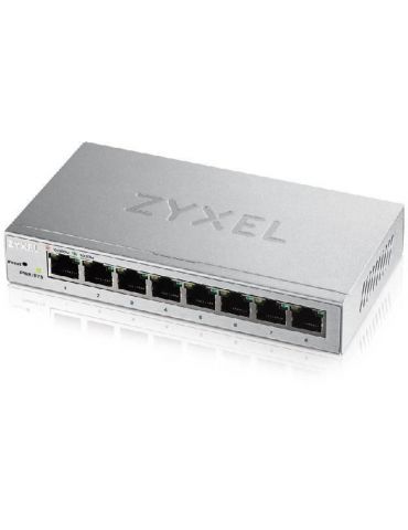 Zyxel gs1200-8 8-port gbe web smart metal switch fanless