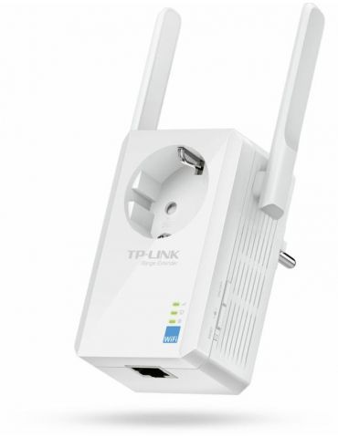 Wireless range extender tp-link n300 wall plugged 2.4ghz 2 antene