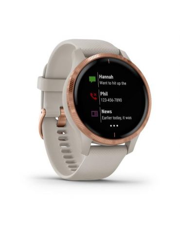 Smart watch garmin venu light sand/rose gold seu smart notifications