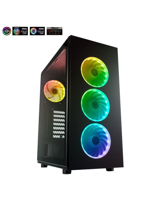 Carcasa fsp cmt340 b mid tower atx color: black materials: Fortron - 1