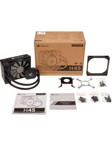 Cooler cpu corsair h45 racire cu lichid ventilator 2x120mm baza