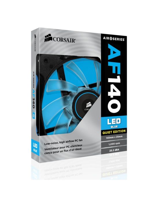 Cooler carcasa corsair af140 led low noise cooling fan 1200 Corsair - 1