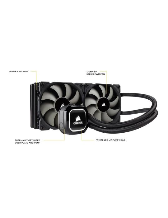 Cooler corsair hydro h100x liquid cpu radiator material: aluminium pwm Corsair - 1