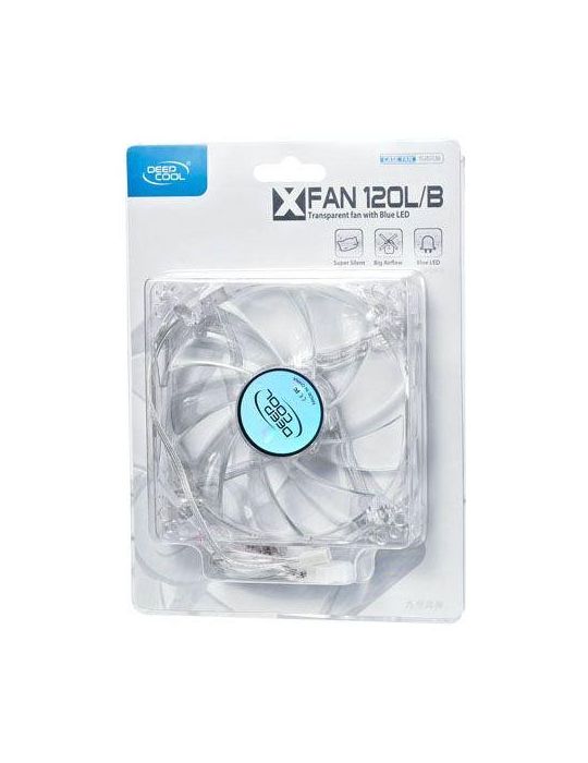 Deepcool xfan 120l/b clear 120mm fan blue led Other - 1