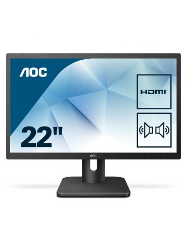 Monitor 21.5" AOC 22E1D, FHD 1920*1080, 60 Hz, WLED, TN, 16:9, 2 ms, 250cd/mp, 1000:1/ 20M:1