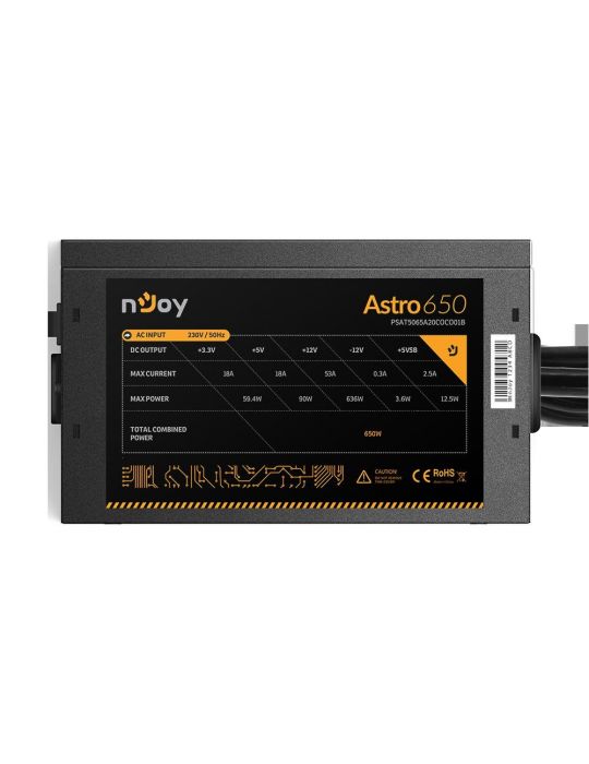 Sursa njoy astro 650 atx 650w  putere (w) 650  versiune Njoy - 1