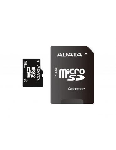 Micro secure digital card adata 16gb ausdh16gcl4-ra1 clasa 4 adaptor
