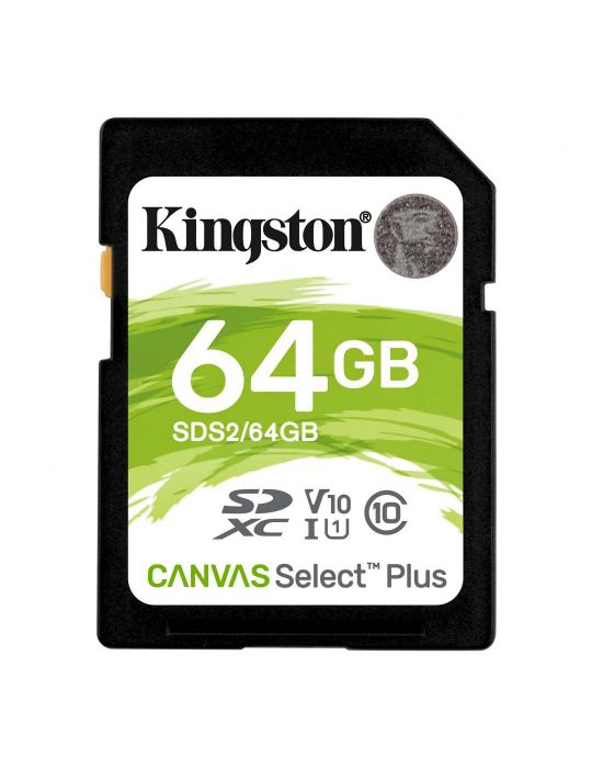 Sd card kingston 64gb canvas select plus clasa 10 uhs-i Kingston - 1