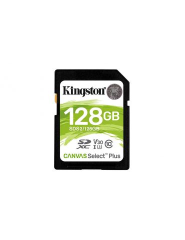 Sd card kingston 128gb canvas select plus clasa 10 uhs-i