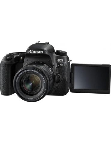 Camera foto canon eos77d kit obiectiv 18-55mm f4.0-5.6 is stm