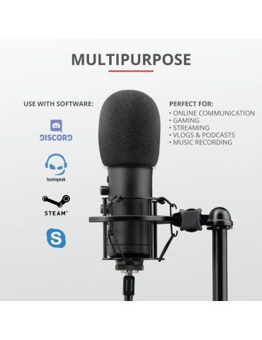 Microfon gxt256 exxo streaming mic usb  specifications general application home
