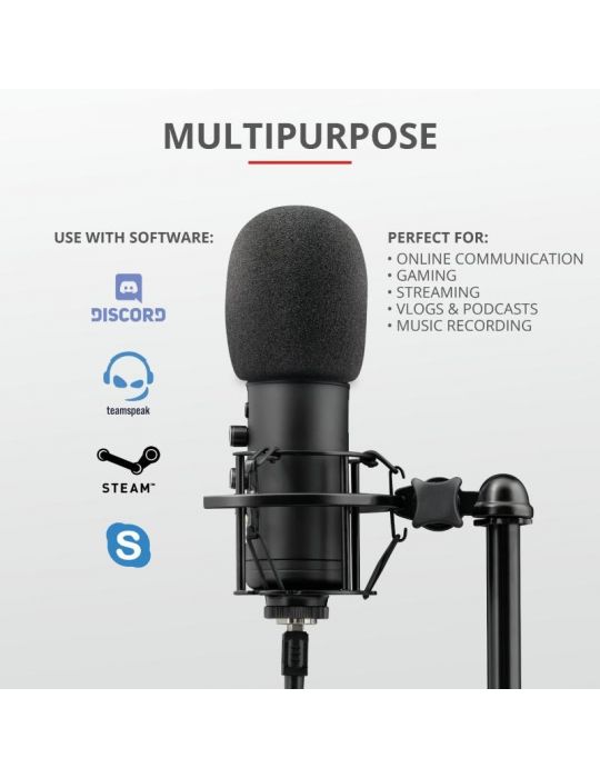 Microfon gxt256 exxo streaming mic usb  specifications general application home Trust - 1