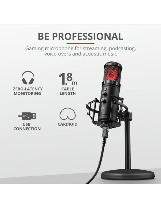 Microfon gxt256 exxo streaming mic usb  specifications general application home Trust - 1