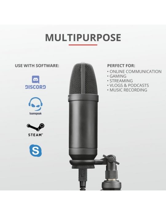 Microfon trust gxt 252+ emita plus streaming mic  
specifications general Trust - 1
