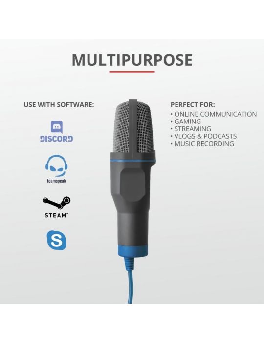 Microfon trust mico usb microphone for pc/laptop  specifications general application Trust - 1