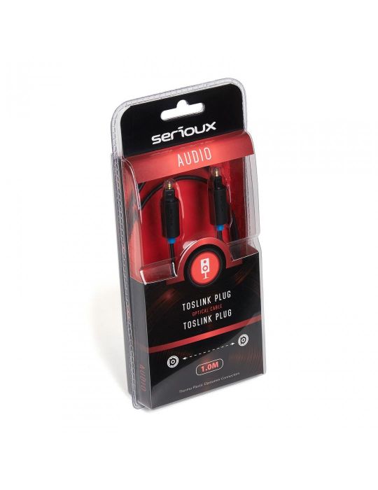 Cablu audio optic serioux  conectori toslink tata-tata 1m negru Serioux - 1