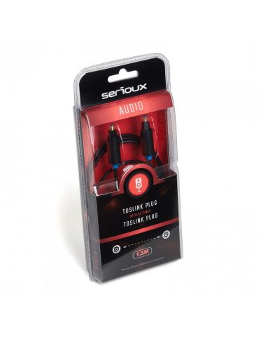 Cablu audio optic serioux  conectori toslink tata-tata 1.5m negru