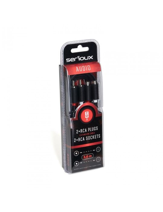 Cablu audio serioux 2 porturi rca tata - 2 porturi Serioux - 1