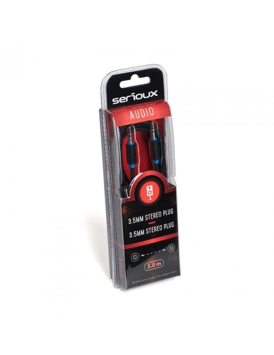 Cablu audio serioux jack stereo 3.5mm tata - jack stereo Serioux - 1