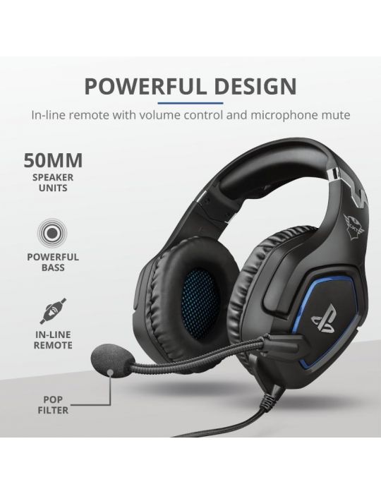 Casti cu microfon gxt 488 forze ps4 gaming headset playstation® Trust - 1