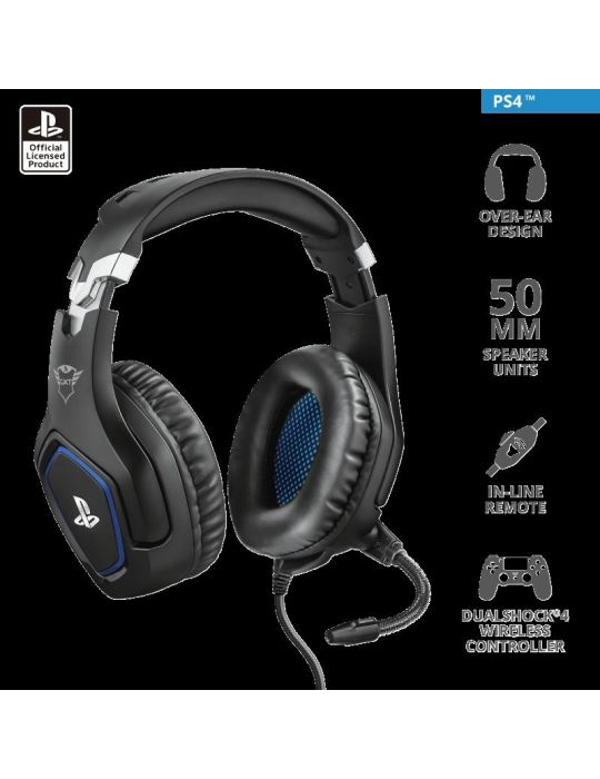 Casti cu microfon gxt 488 forze ps4 gaming headset playstation® Trust - 1