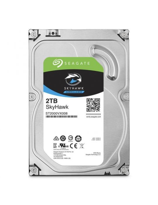 Hdd intern seagate 3.5 2tb skyhawk  sata3 5900rpm 64mb Seagate - 1