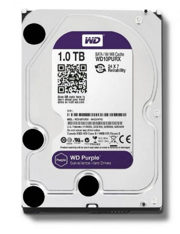 Hdd intern wd 3.5 1tb purple sata3 intellipower (5400rpm)  64mb