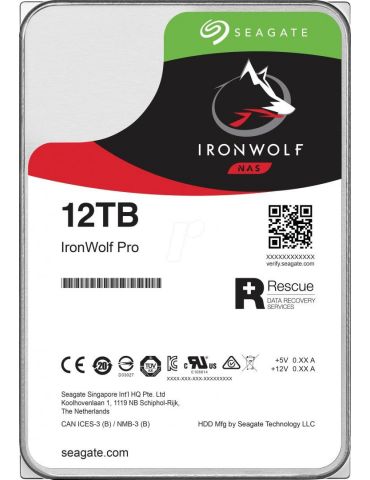 Hdd intern seagate 3.5 12tb ironwolf pro sata 6gb/s 7200rpm