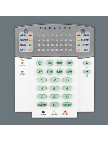 Tastatura paradox k32rf led - radio 32 zone compatibilitate: sp