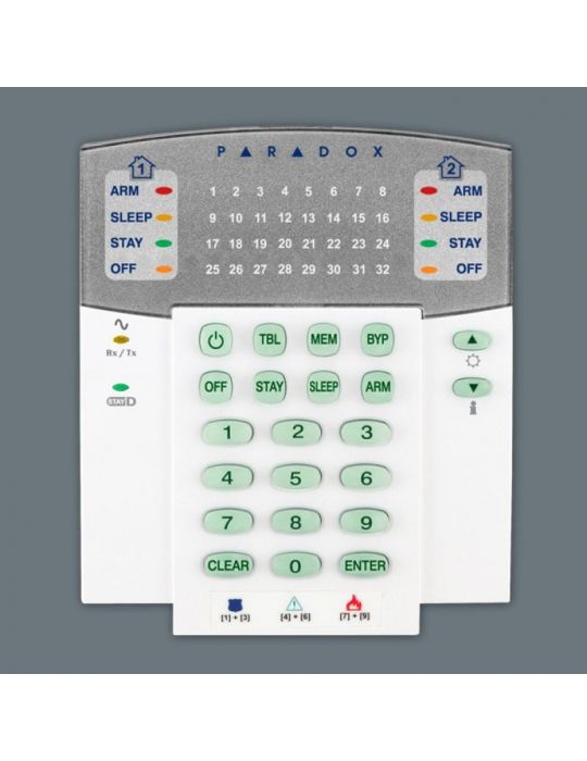 Tastatura paradox k32rf led - radio 32 zone compatibilitate: sp Paradox - 1