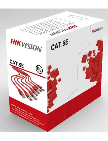 Cablu u/utp cat. 5e hikvision ds-1ln5e-s 4x24awg material cupru integral