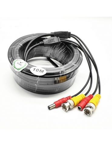 Cablu video si alimentare 10 metri ln-ec04-10m conectori dc si