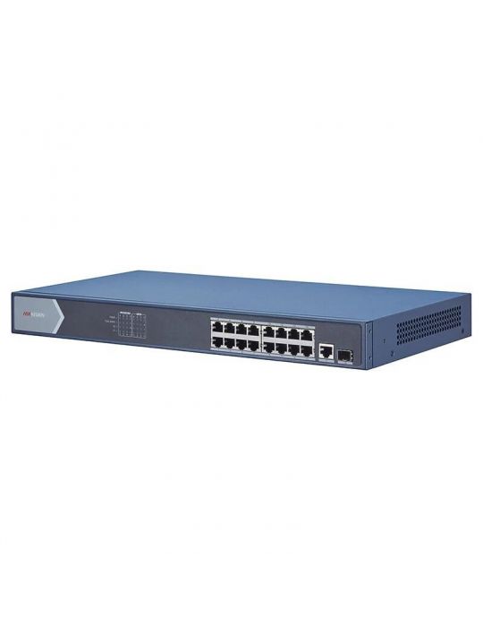 Switch 16 porturi poe gigabit hikvision ds-3e0518p-e l2 unmanaged 16 Hikvision - 1