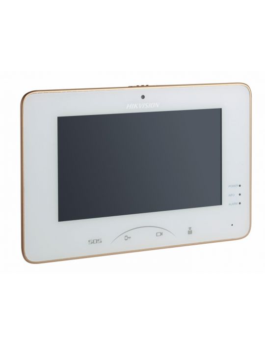 Monitor videointerfon color hikvision ds-kh8301-wt 0.3mp7touch-screenindoor station mechanical switch 7-inch Hikvision - 1