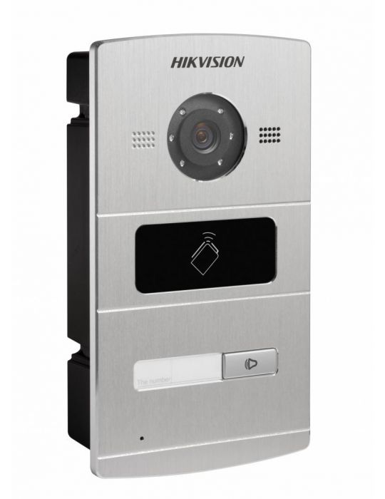 Post videointerfon color hikvision ds-kv8102-im 1.3 mpvilladoorstation aluminum ally camera Hikvision - 1