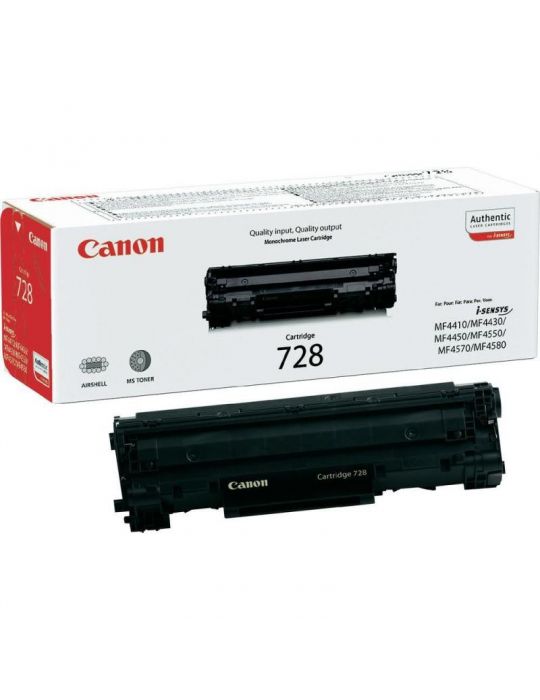 Toner canon crg728 black capacitate 2100 pagini pentru mf45xx/mf44xx series Canon - 1
