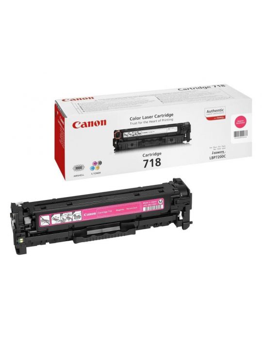 Toner canon crg718m magenta capacitate 2900 pagini pentru lbp-7200cdn Canon - 1