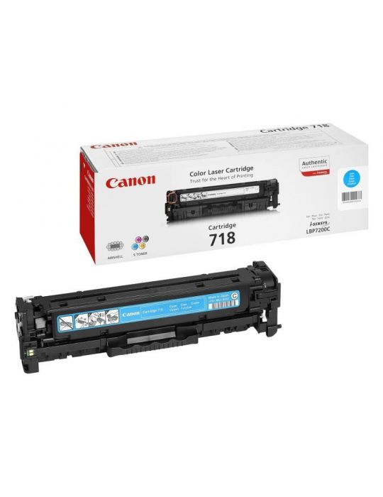 Toner canon crg718c cyan capacitate 2900 pagini pentru lbp-7200cdn Canon - 1