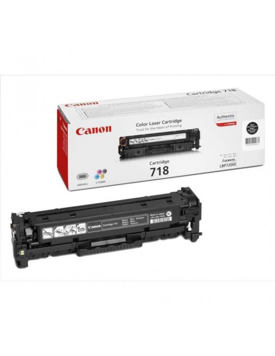 Toner canon crg718bk black capacitate 3400 pagini pentru lbp-7200cdn Canon - 1