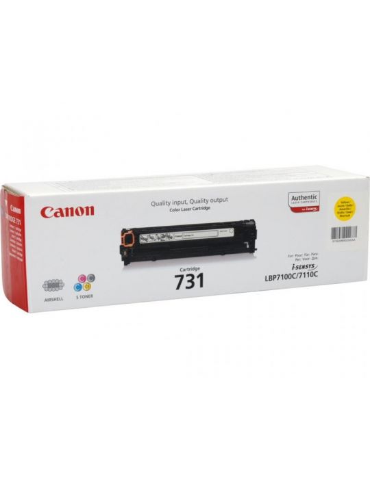 Toner canon crg731y yellow capacitate 1500 pagini pentru lbp7100c lbp7110c Canon - 1