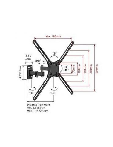 Suport perete barkan full motion tv wall mount 13-58  5